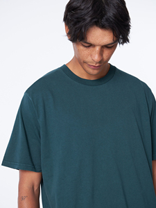 Camiseta de Manga Corta para Hombre, Cuello Redondo, Color Sólido, Estilo Casual, 100% Algodón Jersey, Corte Holgado - Product Image 4