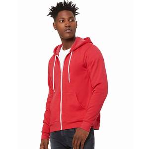 Sudadera con capucha Bella Canvas unisex de invierno, forro polar, cortavientos, ecológica, blanca, con cordón ajustable y cremallera. - Product Image 2