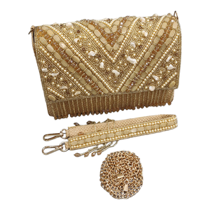 Bolso de mano con cuentas de moda informal para mujer 2024, cierre abierto con decoración de lentejuelas, nuevo lanzamiento para exportación - Product Image 1