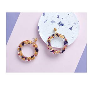 Pendiente de resina de diseñador de moda, Pendientes colgantes de resina para mujer, accesorios de joyería de regalo con artesanía natural - Product Image 4