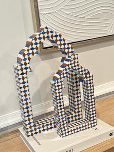 Porte en arc de style marocain en MDF avec incrustation de nacre Ornement de table décoratif fait à la main Ramadan Eid Décoration de maison islamique - Product Image 4