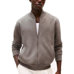 เสื้อแจ็กเก็ตเบสบอลมีซิปรูดสำหรับผู้ชายเสื้อสเวตเตอร์ทรงโอเวอร์ไซส์ปักลายสไตล์เรียบเสื้อนอกเสื้อกีฬา - Product Image 2