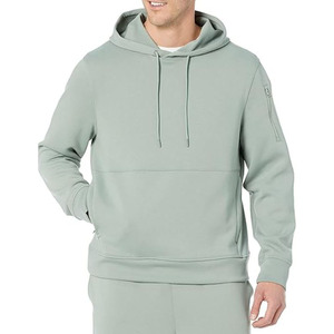 Sweat à capuche d'hiver pour hommes avec logo personnalisé OEM & ODM 300gsm tissu en coton et polyester teint en gros à bas prix - Product Image 1