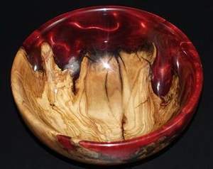 Ustensiles de cuisine pour mariage, bol de service en bois et résine de forme ronde, fait à la main, au prix le moins cher - Product Image 6