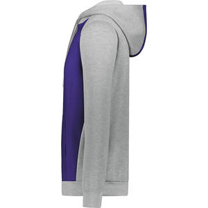 Venta al por mayor personalizada con cremallera ropa de calle con cremallera doble cremallera Polar peso pesado Sudadera con capucha hombres sudaderas con capucha - Product Image 3