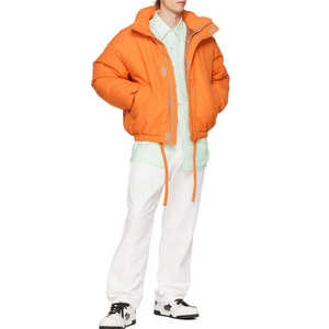 Chaqueta de plumón para hombre, diseño moderno, con capucha, a prueba de viento, transpirable, de invierno, con cuello alto, material de lona. - Product Image 3