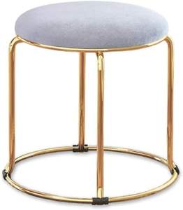 Elegante taburete redondo de tela para decoración del hogar, solución de asiento creativa apilable para sala de estar, dormitorio y más - Product Image 1