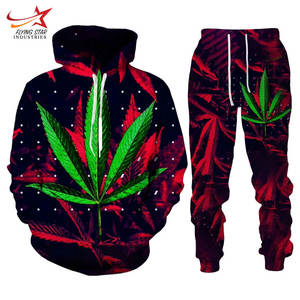 Chándal de gimnasio de moda nuevo al por mayor para hombre conjunto de pantalón con capucha polar estampado personalizado diseño informal para la temporada de invierno - Product Image 1