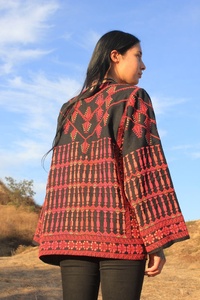 Very Versatile Hand Embroidered 100% Cotton Floral <b>Pattern</b> Bedouin Jacket <b>A</b>-<b>Line</b> Silhouette Summer Ready Longer Full Sleeves - Product Image 2