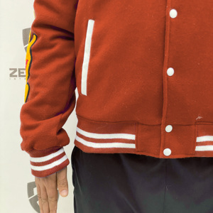 Wholesale High Quality College Letterman Bomber <b>Jacket</b> Stand Embroidery Design Front Streetwear Team Winter 100% Cotton - Product Image 5