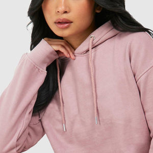 Chándales de mujer con lavado ácido de peso pesado 2025, chándales con logotipo personalizado con estampado de hojaldre, ropa OEM de invierno con capucha - Product Image 3