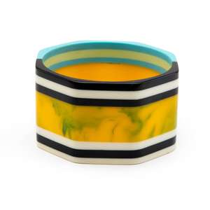 กำไลข้อมือแฟชั่นสไตล์คลาสสิกลายเรขาคณิตทำจากเรซินเป็นมิตรต่อสิ่งแวดล้อม - Product Image 2