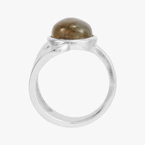 Oval Cab Labradorite Gemstone <b>Ring</b> 925 Sterling <b>Silver</b> Bezel Setting Trendy Fashionable <b>Silver</b> Plated <b>Wedding</b> <b>Ring</b> for <b>Women</b> - Product Image 3