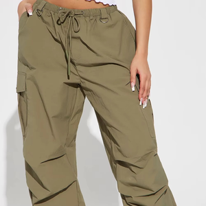 กางเกงเอวกลางทรงหลวมมีกระเป๋าสำหรับผู้หญิงกางเกงใส่เล่นฟิตเนสใส่วิ่งระบายอากาศได้ตามต้องการ - Product Image 3