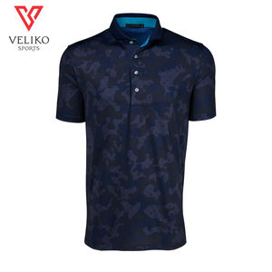 Chemises de haute qualité décontractées imprimées sublimées pour hommes Vente en gros Polos de golf unis avec logo personnalisé grande taille Jersey Polyester - Product Image 1