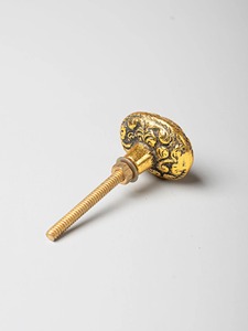 Poignée de porte décorative de luxe de forme ovale en or pour armoire à tiroirs et meubles de style indien - Product Image 6