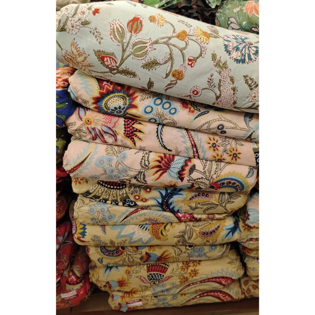 Hand Block Print Fabrics 100% Cotton Home Textile Fabric Indian Ethnic Dress Making Fabric Handmade Running Material