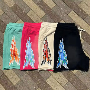 Fabricantes personalizados ropa de calle pantalones cortos de algodón desgastado borde de corte crudo serigrafía lavado ácido pantalones cortos de los hombres para los hombres - Product Image 5