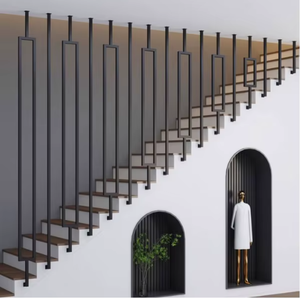 Balustres ovales en fer creux noir satiné moderne 1/2 pouce, dorés, résistants à la rouille, pour escaliers intérieurs/extérieurs, main courante, porche - Product Image 5