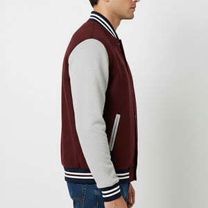 Veste universitaire pour homme en toile de laine 100% de haute qualité, sur mesure, grande taille, respirante, 2 tons, couleur personnalisée, veste d'hiver - Product Image 5