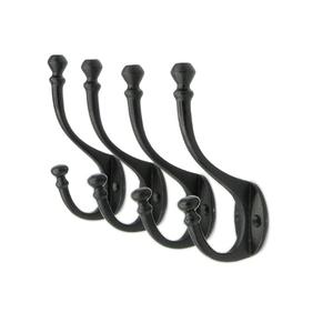 High Quality Round Double <b>Hook</b> Vintage <b>Cast</b> <b>Iron</b> <b>Coat</b> <b>Hooks</b> for Home Farmhouse <b>Coats</b> Bags Hats Towels Use - Product Image 3