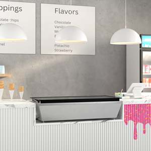 เคาน์เตอร์ไอศกรีมสแตนเลสขนาด45นิ้ว6นิ้วตู้แช่แข็งกระจกด้านบนไฟฟ้าได้รับการรับรอง ETL ละลายน้ำแข็งอัตโนมัติสำหรับโรงแรม - Product Image 6