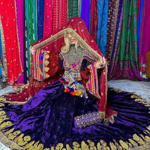 Afgano hecho a mano tradicional bordado mujeres Afghani terciopelo Tribal fiesta y vestido de novia tamaño personalizado vestidos de mujer a la venta 122 - Product Image 5