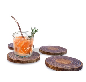 Sous-verre en bois de manguier de forme antique avec sous-verres gratuits de la meilleure qualité par WONDEROVERSEAS - Product Image 6