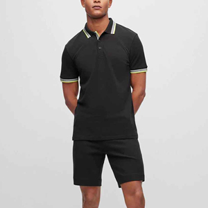 2025 hombres de secado rápido ligero para Polo Logo personalizado Slim Fit contraste cuello transpirable manga corta Golf Polo T - Product Image 6