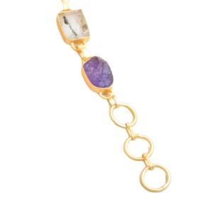 Pietra naturale in ottone placcato oro 18K Unisex artigianale fornitore all'ingrosso di moda produttori nuovo braccialetto di tendenza - Product Image 3