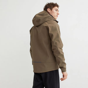 2025 Customized Winter Hooded Softshell <b>Jacket</b> for <b>Men</b> Windproof Waterproof Features High Street Style Lightweight OEM Design - Product Image 3
