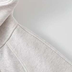 Sudadera con Media Cremallera para Hombre, Otoño Invierno, Venta al por Mayor de Fábrica, Sudadera con Hombros Caídos y Cremallera, Sudadera con Capucha Lisa - Product Image 3