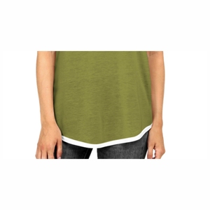 Camisetas deportivas de mujer de secado rápido con logotipo personalizado Top deportivo tejido de alta calidad para gimnasio Yoga con cintas de encaje decoración de talla grande - Product Image 5