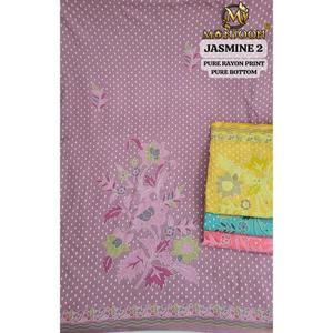 Traje sin costuras de rayón estampado para mujer, tela ligera para verano y uso diario disponible a bajo precio para textiles para el hogar - Product Image 4