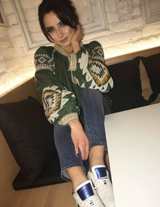 เสื้อเบลาส์แขนยาวลายปักสไตล์ยูเครน,ชุดมินิเดรสปาร์ตี้แฮนด์เมดหรูหรา - Product Image 4