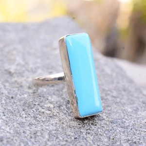 Joyería personalizada de Plata de Ley 925, anillo de regalo turquesa de Bella Durmiente Natural para mujeres y niñas, joyería de plata fina al por mayor - Product Image 3