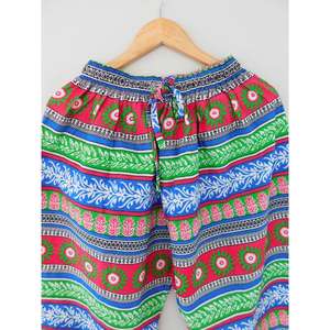 Pantalones de Yoga de verano de algodón para mujer, pantalones completos hechos a mano, cintura elástica, cómodo estilo informal frontal plano para vacaciones, venta al por mayor - Product Image 3