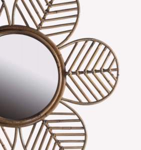 Miroirs muraux éclairés de haute qualité en gros, design traditionnel, intérieur de la maison, cadre en rotin en bois, emballés dans des boîtes de produits - Product Image 2