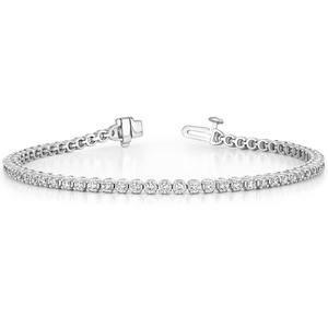 Conjunto de pulseras de tenis con bisel y diamantes naturales para mujer, joyería personalizada de oro sólido Real de 18k, nueva moda - Product Image 4