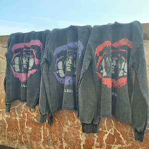 เสื้อมีฮู้ดของผู้ชายพิมพ์ลายล้างกรดเสื้อฮู้ดผ้าฝ้าย100% เทอร์รี่ผ้าฝรั่งเศสโอเวอร์ไซส์ OEM - Product Image 1