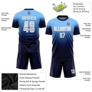 Custom Made Quickly Dry Breathable Soccer Wear Football Jersey Sportswear Uniform <b>Set</b> Sublimation Printing Custom Team Name Logo - Product Image 5