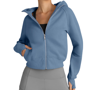 Sweat-shirt à capuche en maille à épaules tombantes, couleur unie, streetwear décontracté, respirant, écologique, pour femmes - Product Image 6