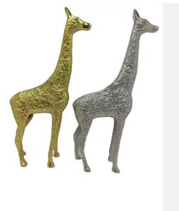 Estatua de aluminio de jirafa Art Deco confiable, artesanía de Metal pulido para Decoración de mesa interior o regalo, decoración del hogar - Product Image 1