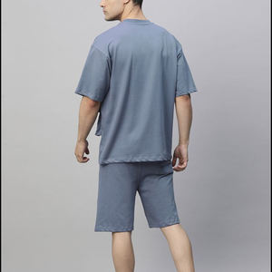 Nuevo Diseño, Conjunto de Camiseta y Pantalones Cortos Personalizados para Hombre, Conjunto Deportivo de Algodón, Conjunto de 2 Piezas Transpirable para Hombre - Product Image 5