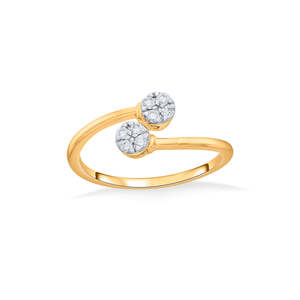แหวนเพชรทองคำขาวประดับเพชรคู่-สไตล์ลำลอง - Product Image 3