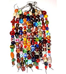 Lamp Work Glass <b>Beads</b> Multi Style Blue Fancy <b>Beads</b> Mix Strands for jewelry making and decoration - Product Image 6