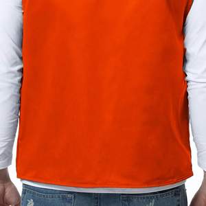 Chaleco informal sin mangas personalizado para hombre al por mayor con múltiples bolsillos de algodón y poliéster para hombre, chaleco cargo de color sólido - Product Image 6