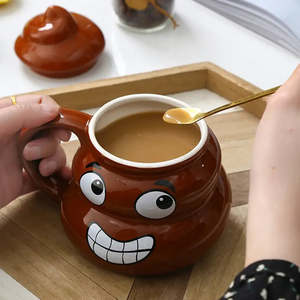 High Quality Emoji Popo Ceramic <b>Cup</b> with Handle Modern Design for <b>Espresso</b> Customisable Logo Business Gifts Parties - Product Image 5