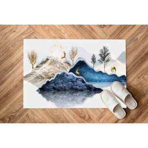 Alfombra con Estampado Abstracto - Arte Moderno para tu Espacio, Alfombra Suave No Tejida - Product Image 5