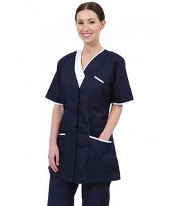 ชุดเครื่องแบบพยาบาลแขนสั้นผ้าทอยืดหยุ่นสำหรับผู้หญิงเสื้อผ้าพยาบาลฤดูร้อนน้ำหนักเบา - Product Image 5
